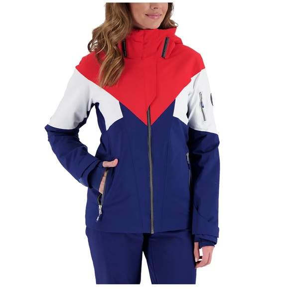 Obermeyer Women's Red, White, and Blue Jacket - Picture 2 of 6